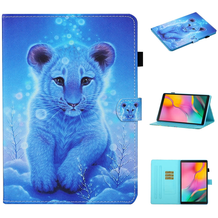 Colored Drawing Stitching Horizontal Flip Leather Case, with Holder & Card Slots, For Samsung Galaxy Tab S6 Lite P610 / P615, For Huawei MediaPad T5, For Samsung Galaxy Tab A 8.0 (2019) T290, For Samsung Galaxy Tab A 10.1 (2019) T510