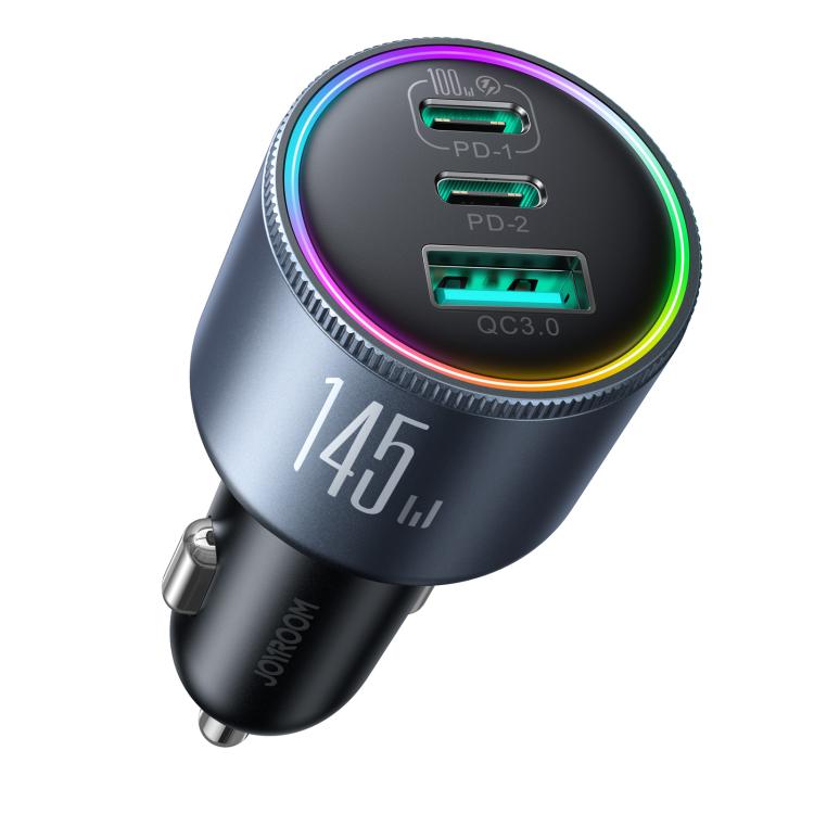 JOYROOM JR-CCN07 120W Dual PD+QC3.0 3-Port Car Charger, JR-CCN07