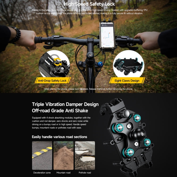 Ulefone Armor Mount Pro AM01 Universal Bicycle Handle Phone Holder, AM01