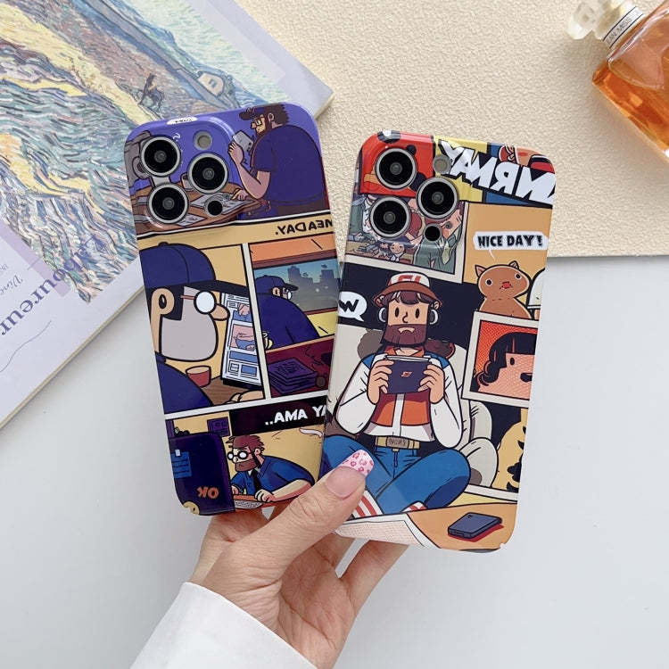 Painted Pattern Precise Hole PC Phone Case, For iPhone 13 Pro Max