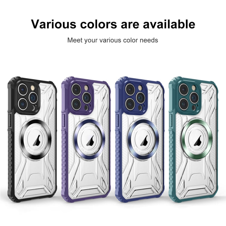 For iPhone 15 Pro Max CD Texture Magsafe Phone Case(Dark Purple)