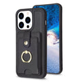 For iPhone 14 Pro Max BF27 Metal Ring Card Bag Holder Phone Case(Black)