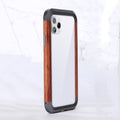 R-JUST Metal + Wood Frame Protective Case, For iPhone 11 Pro, For iPhone X / XS