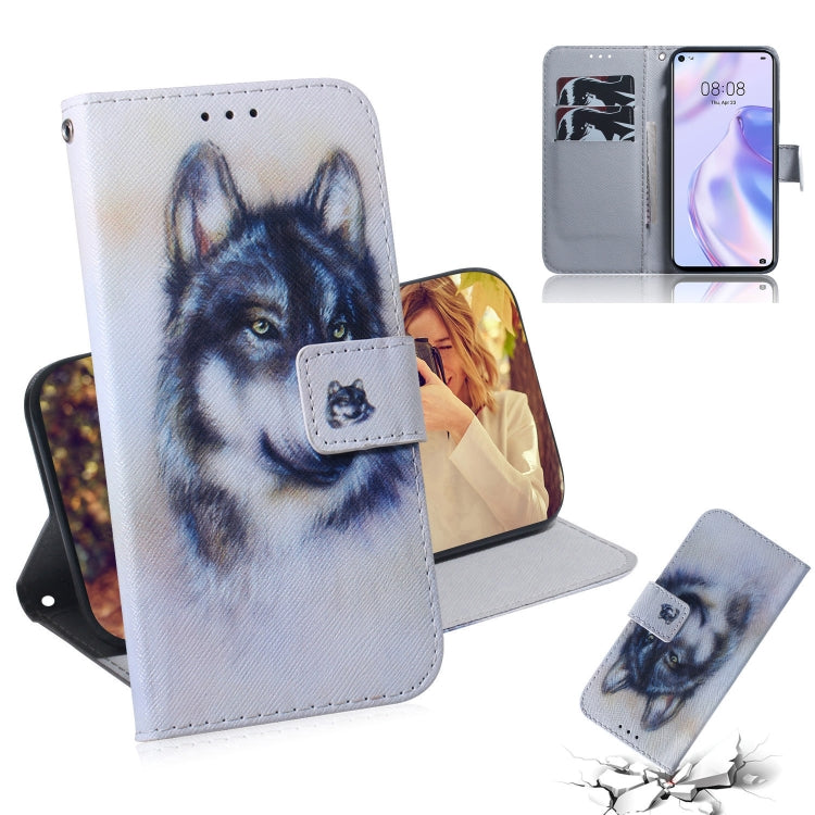 Colored Drawing Horizontal Flip Leather Case with Holder & Card Slot & Wallet, For Huawei P Smart 2020, For Huawei P40 Lite 5G