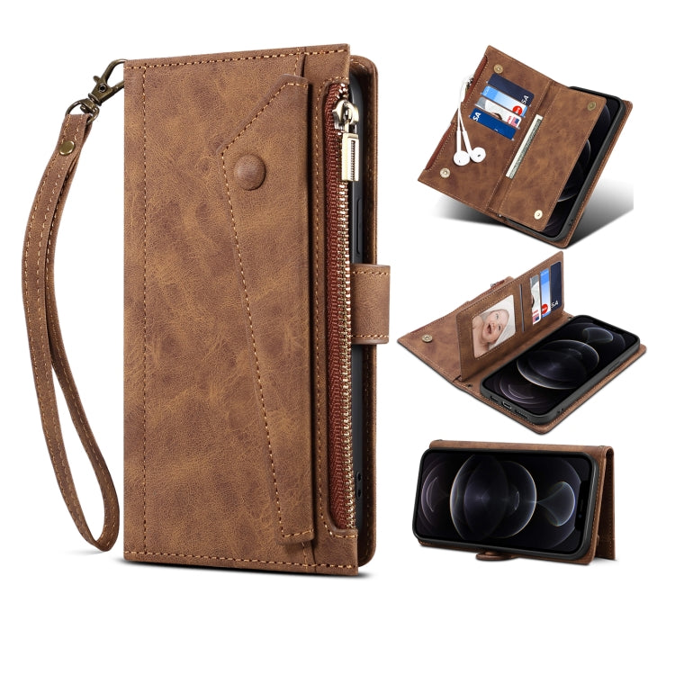 ESEBLE Retro Frosted RFID Flip Leather Phone Case, For iPhone 17e / 16e, For iPhone 16 Pro Max, For iPhone 16 Pro, For iPhone 16 Plus, For iPhone 16, For iPhone 15 Pro Max