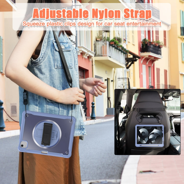 Heavy Duty Hybrid Tablet Case with Hand Grip & Strap, For iPad Air 2022 10.9 / Pro 11 2022, For iPad 10th Gen 10.9 2022, For iPad 10.2 2021 / 2020 / 2019, For iPad mini 6 / mini 2024
