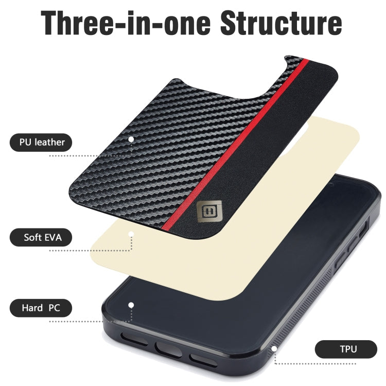 For Google Pixel 7 Pro LC.IMEEKE 3 in 1 Carbon Fiber Texture Shockproof Phone Case(Black)