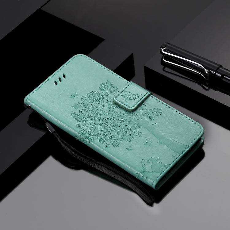 Tree & Cat Embossed Pattern Horizontal Flip Leather Case with Holder & Card Slots & Wallet & Lanyard, For Huawei Nova 7 SE, For Huawei Nova 7