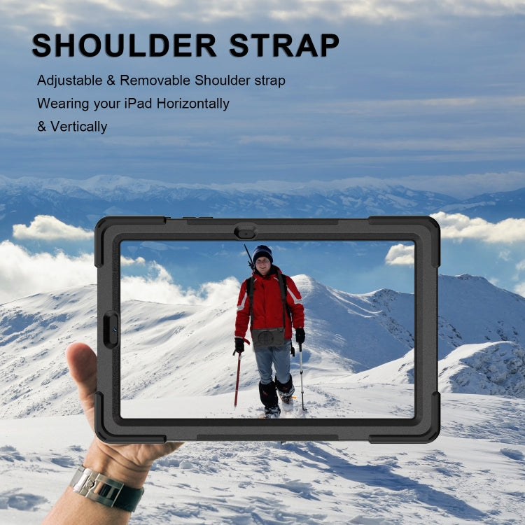 Shockproof Colorful Silicone + PC Protective Case with Holder & Shoulder Strap & Hand Strap & Pen Slot, For Samsung Galaxy Tab S6 Lite P610, For iPad Pro 12.9 2021 / 2020