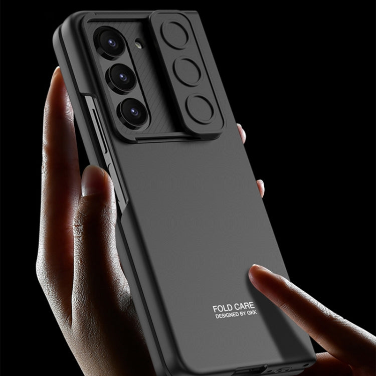 For Samsung Galaxy Z Fold5 GKK Integrated Ultra-thin Sliding Camshield Flip Phone Case(Light Blue)