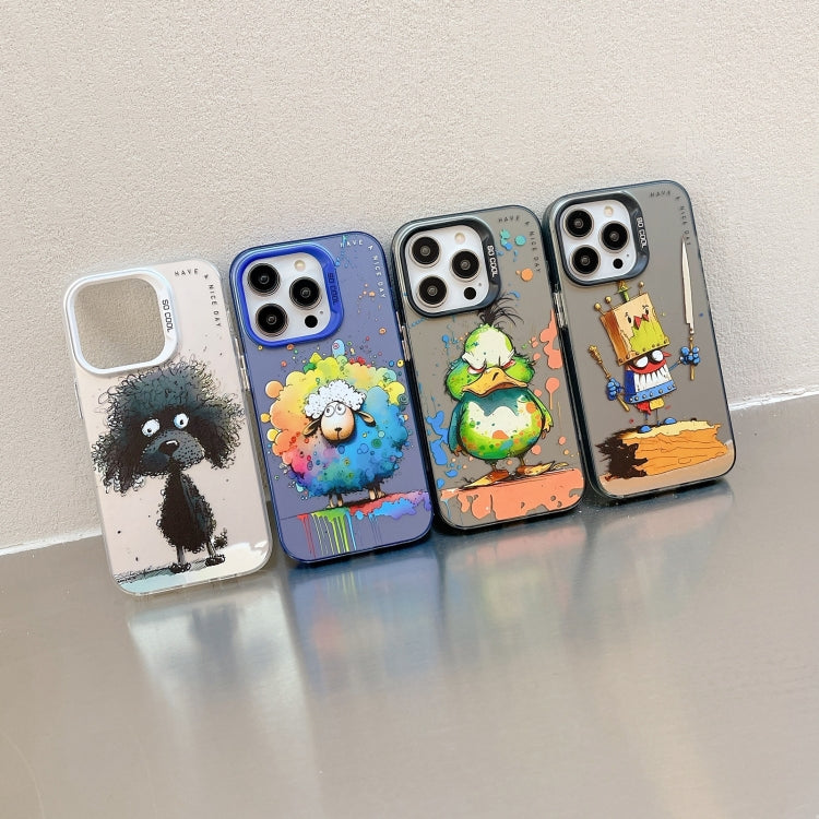 Animal Pattern Oil Painting Series PC + TPU Phone Case, For iPhone 15 Pro Max