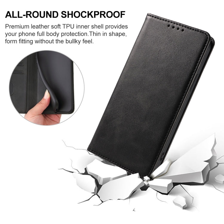For OPPO A17 / A17K Magnetic Closure Leather Phone Case(Black)