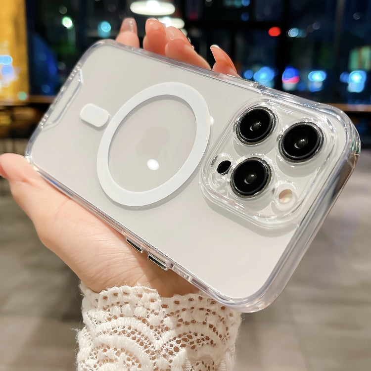 For iPhone 15 Pro Max Space MagSafe Acrylic Hybrid TPU Phone Case(Transparent)