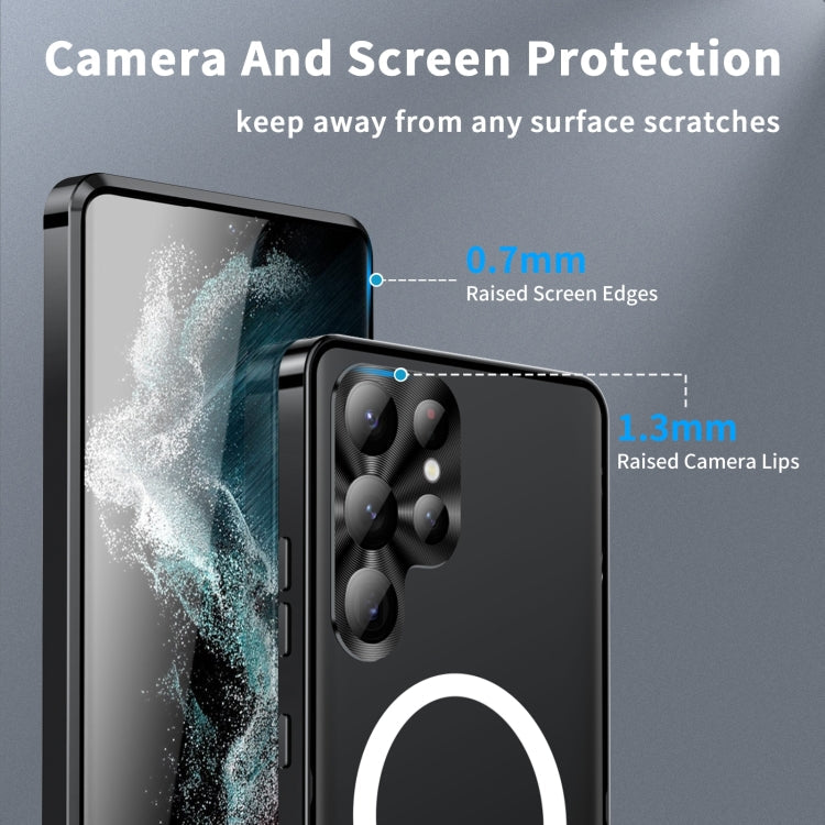 MagSafe Magnetic Frosted Metal Phone Case, For Samsung Galaxy S24 Ultra 5G, For Samsung Galaxy S24+ 5G, For Samsung Galaxy S24 5G, For Samsung Galaxy S23 FE 5G