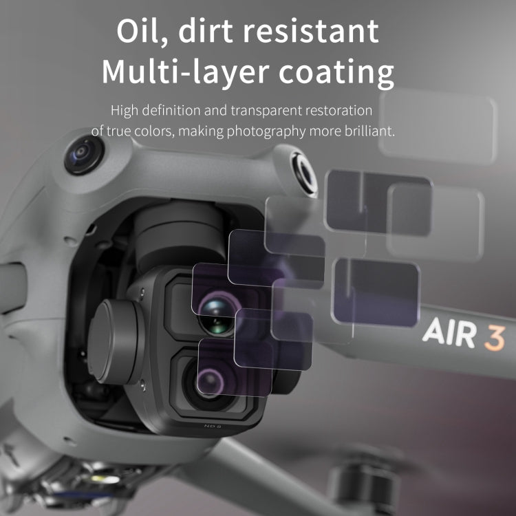 STARTRC Drone Lens Filter, For DJI Air 3 6 in 1 ND8/16/32/64 UV CPL