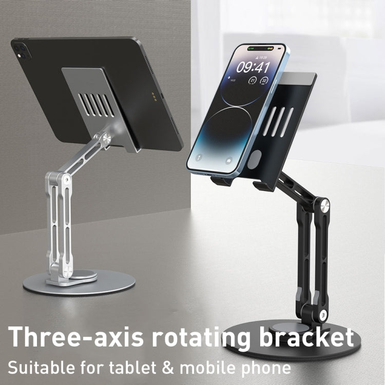 R-JUST HZ40 Mechanical Lift Tablet Desktop Stand(Black)