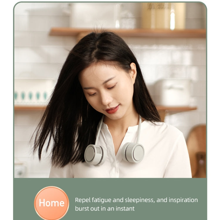 DQ209 Portable Hanging Neck Mute Aroma Diffuser Small Fan(Green)