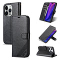 AZNS Sheepskin Texture Flip Leather Phone Case, For iPhone 15 Pro, For iPhone 15 Plus, For iPhone 15