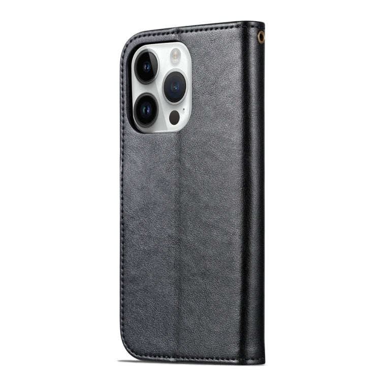 AZNS Sheepskin Texture Flip Leather Phone Case, For iPhone 15 Pro, For iPhone 15 Plus, For iPhone 15