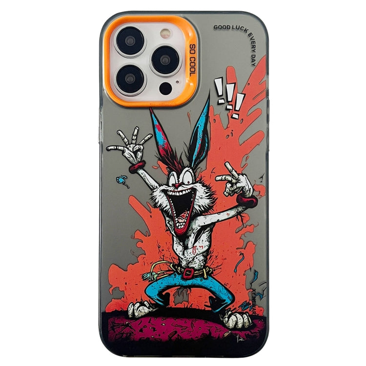 Double Layer Color Silver Series Animal Oil Painting Phone Case, For iPhone 12 Pro Max