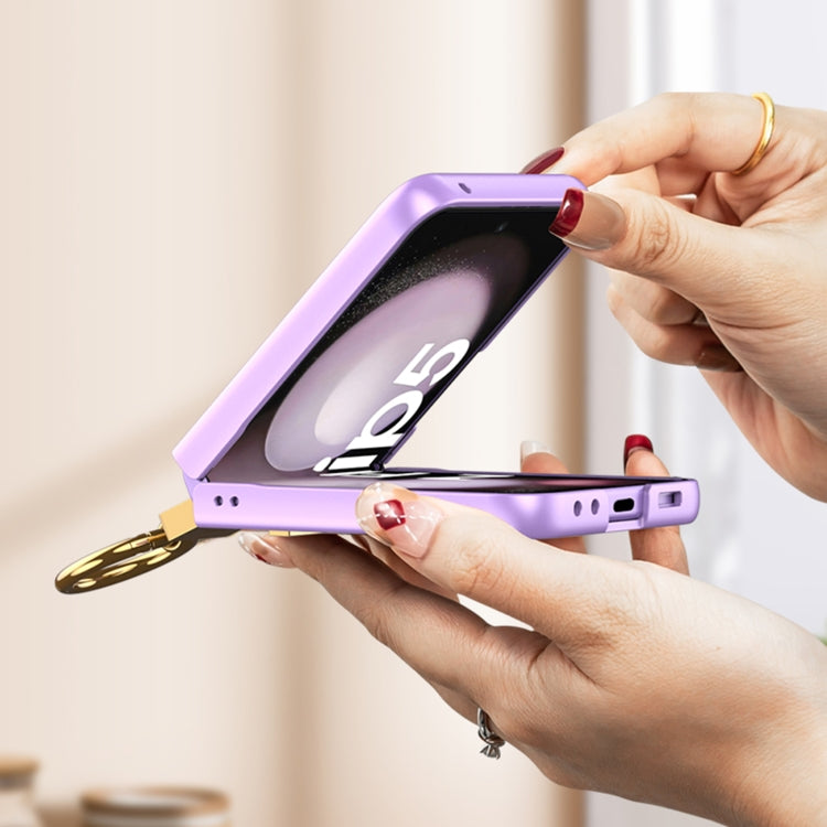 GKK Ultra-thin Z Ring Holder Leather Phone Case, For Samsung Galaxy Z Flip5