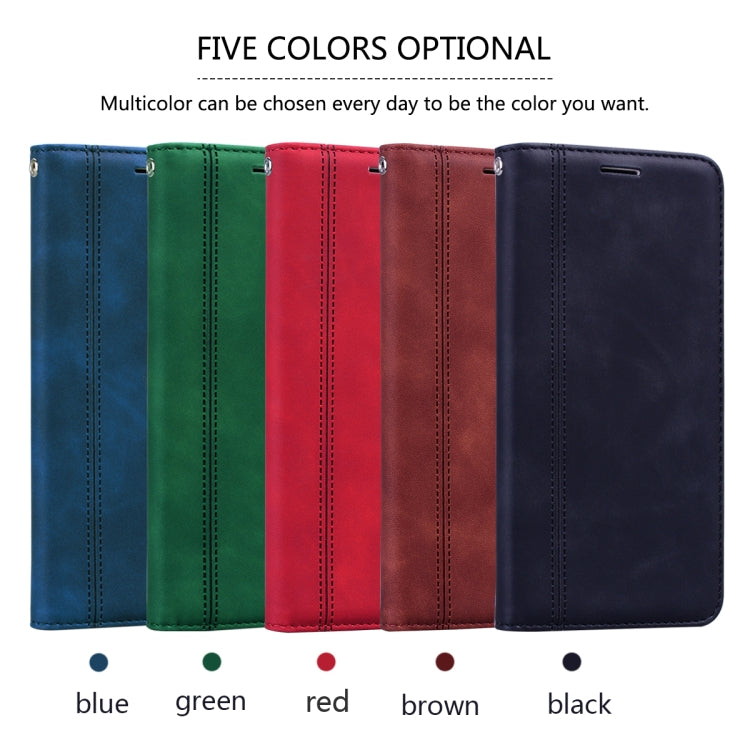 Frosted Business Magnetic Horizontal Flip PU Leather Case with Holder & Card Slot & Lanyard, For iPhone SE 2022 / SE 2020 & 8 & 7, For iPhone 8 Plus & 7 Plus, For iPhone 11 Pro, For iPhone 11