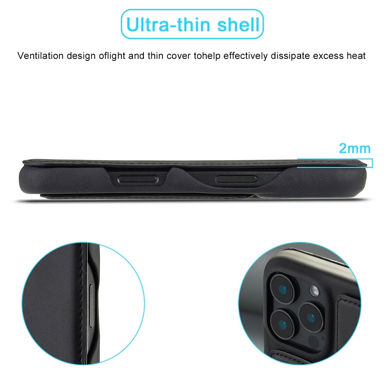 LC.IMEEKE Hon Ancient Series Flip Leather Phone Case, For iPhone 15 Pro Max, For iPhone 15 Pro, For iPhone 15 Plus, For iPhone 15