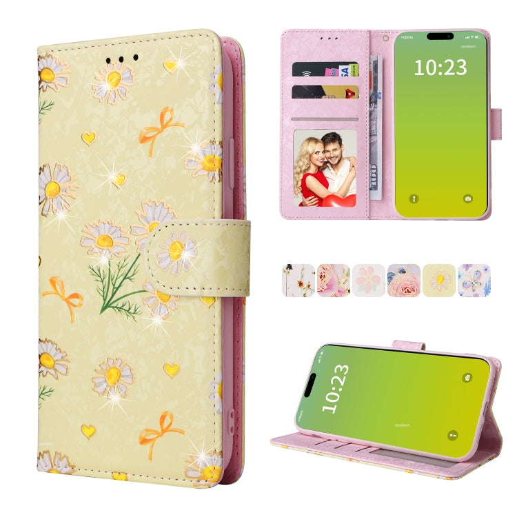 Bronzing Painting RFID Leather Case, For iPhone 16, For iPhone 15 Pro Max, For iPhone 15 Pro, For iPhone 15 Plus