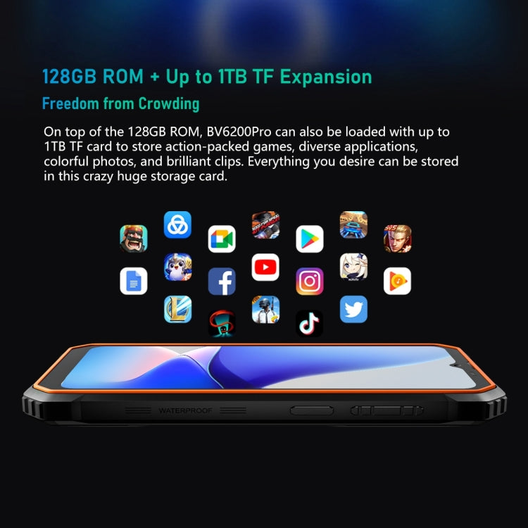 Blackview BV6200 Pro, 6GB+128GB, IP68/IP69K/MIL-STD-810H, 6.56 inch Android 13 MediaTek Helio P35 Octa Core, Network: 4G, OTG, NFC(Green)