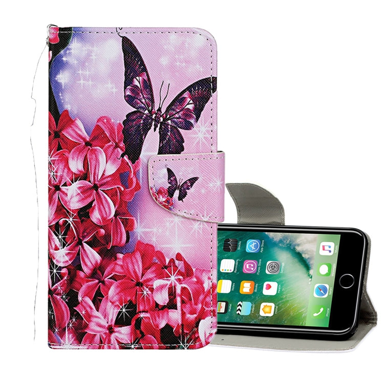 Colored Drawing Pattern Horizontal Flip Leather Case with Holder & Card Slots & Wallet, For iPhone 8 / 7, For iPhone 8 Plus / 7 Plus