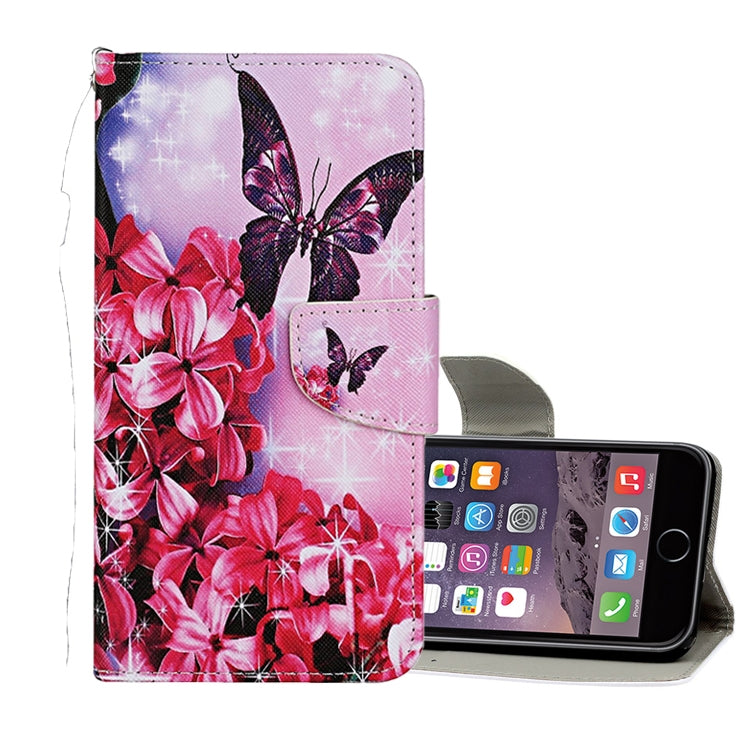 Colored Drawing Pattern Horizontal Flip Leather Case with Holder & Card Slots & Wallet, For iPhone 6 / 6s, For iPhone 6 Plus / 6s Plus
