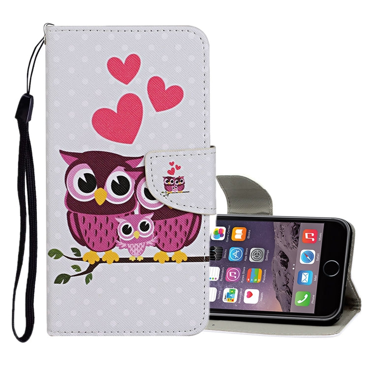 Colored Drawing Pattern Horizontal Flip Leather Case with Holder & Card Slots & Wallet, For iPhone 6 / 6s, For iPhone 6 Plus / 6s Plus