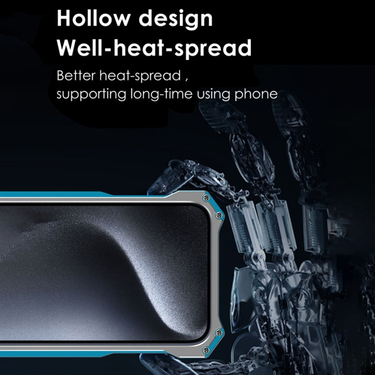 For iPhone 15 Pro Max R-JUST RJ17 Shockproof Armor Metal Phone Case(Black)