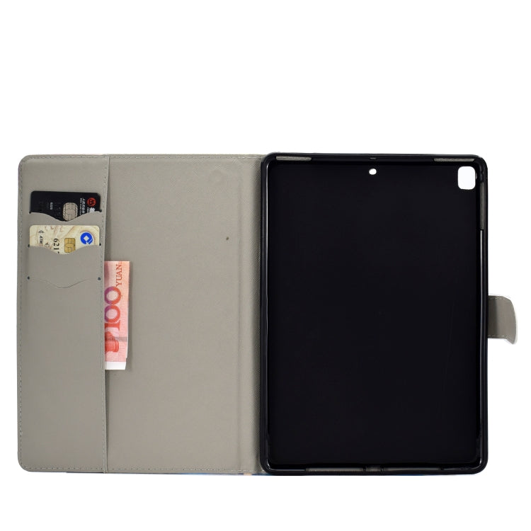 Colored Drawing Pattern Horizontal Flip PU Leather Case with Holder & Card Slot & Sleep / Wake-up Function, For iPad 10.2, For iPad 9.7 (2017/2018) & Air 2 & Air, For iPad Mini 2019 & 4 & 3 & 2 & 1