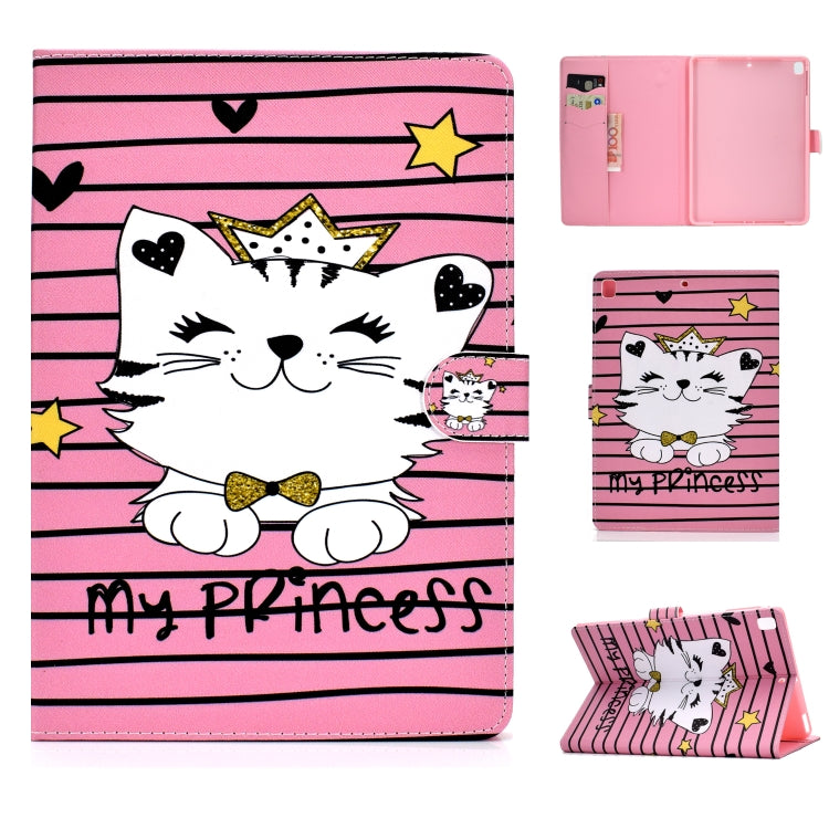 Colored Drawing Pattern Horizontal Flip PU Leather Case with Holder & Card Slot & Sleep / Wake-up Function, For iPad 10.2, For iPad 9.7 (2017/2018) & Air 2 & Air, For iPad Mini 2019 & 4 & 3 & 2 & 1