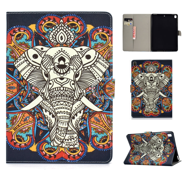 Colored Drawing Pattern Horizontal Flip PU Leather Case with Holder & Card Slot & Sleep / Wake-up Function, For iPad 10.2, For iPad 9.7 (2017/2018) & Air 2 & Air, For iPad Mini 2019 & 4 & 3 & 2 & 1