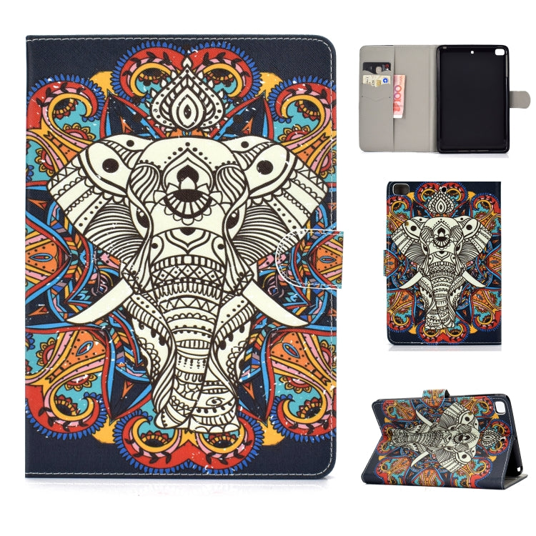 Colored Drawing Pattern Horizontal Flip PU Leather Case with Holder & Card Slot & Sleep / Wake-up Function, For iPad 10.2, For iPad 9.7 (2017/2018) & Air 2 & Air, For iPad Mini 2019 & 4 & 3 & 2 & 1