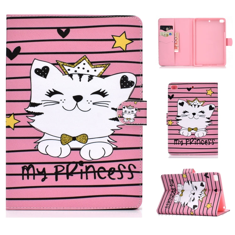 Colored Drawing Pattern Horizontal Flip PU Leather Case with Holder & Card Slot & Sleep / Wake-up Function, For iPad 10.2, For iPad 9.7 (2017/2018) & Air 2 & Air, For iPad Mini 2019 & 4 & 3 & 2 & 1