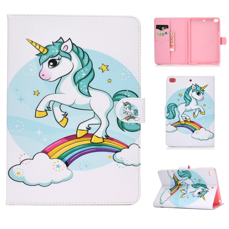 Colored Drawing Pattern Horizontal Flip PU Leather Case with Holder & Card Slot & Sleep / Wake-up Function, For iPad 10.2, For iPad 9.7 (2017/2018) & Air 2 & Air, For iPad Mini 2019 & 4 & 3 & 2 & 1