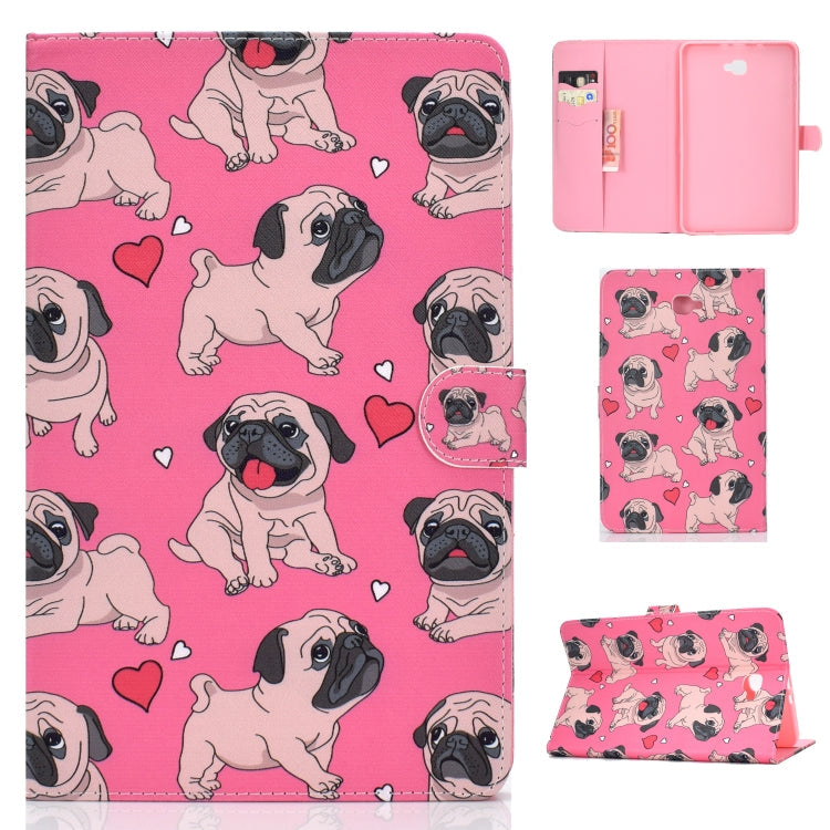 Colored Drawing Pattern Horizontal Flip PU Leather Case with Holder & Card Slot & Sleep / Wake-up Function, For Samsung Galaxy Tab A 10.1 (2019) T510/T515, For Samsung Galaxy Tab A 10.1 T580/T585 (2016), For Samsung Galaxy Tab A 10.5 T590/T595