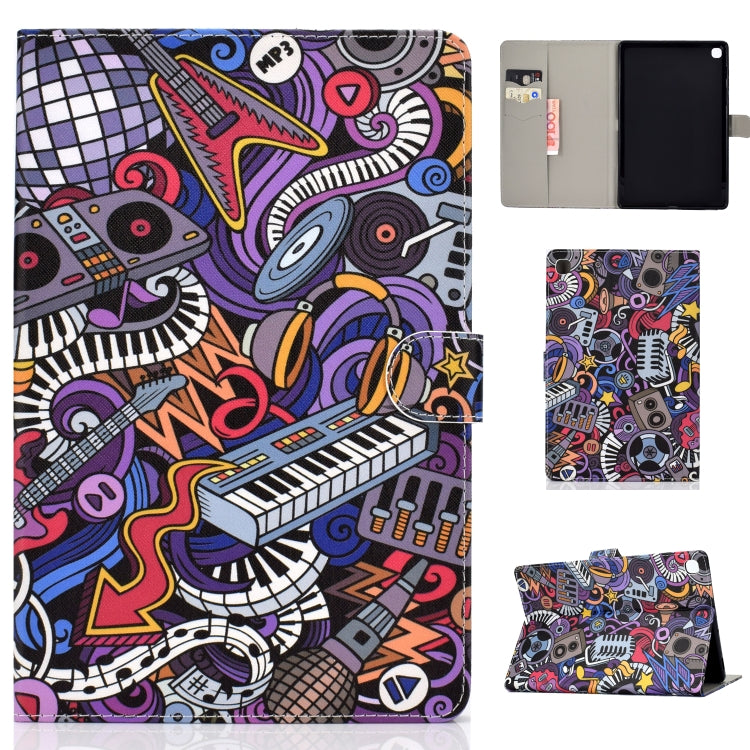 Colored Drawing Pattern Horizontal Flip PU Leather Case with Holder & Card Slot & Sleep / Wake-up Function, For Samsung Galaxy Tab S5e 10.5 T720 / T725, For Amazon Kindle Fire HD 8 2016/2017, For Amazon Kindle Fire HD 10 2017