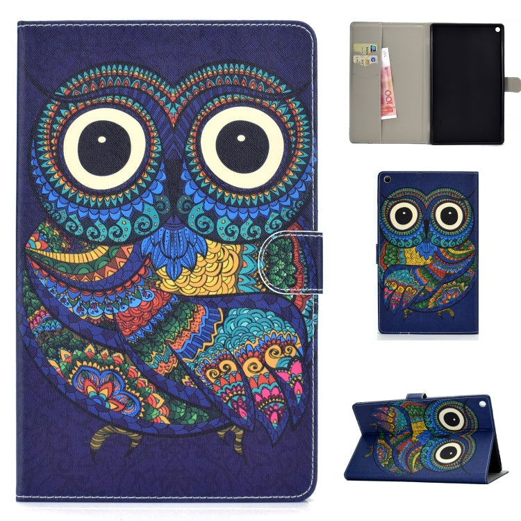 Colored Drawing Pattern Horizontal Flip PU Leather Case with Holder & Card Slot & Sleep / Wake-up Function, For Samsung Galaxy Tab S5e 10.5 T720 / T725, For Amazon Kindle Fire HD 8 2016/2017, For Amazon Kindle Fire HD 10 2017
