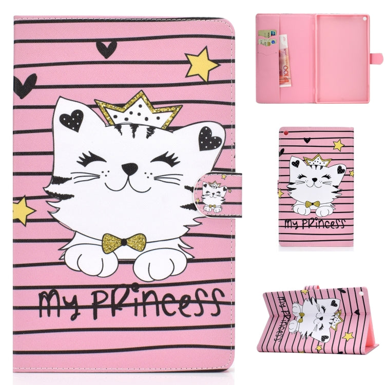 Colored Drawing Pattern Horizontal Flip PU Leather Case with Holder & Card Slot & Sleep / Wake-up Function, For Samsung Galaxy Tab S5e 10.5 T720 / T725, For Amazon Kindle Fire HD 8 2016/2017, For Amazon Kindle Fire HD 10 2017