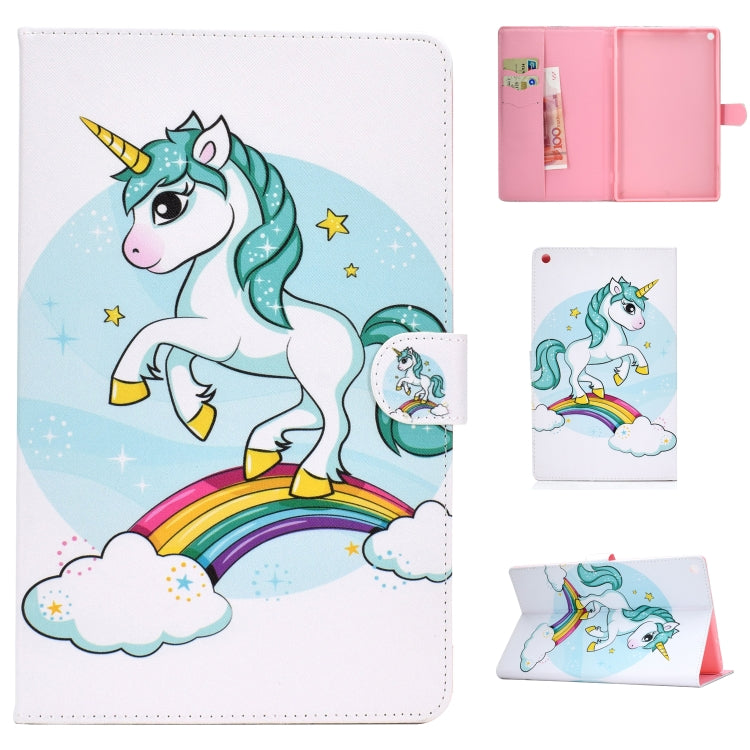 Colored Drawing Pattern Horizontal Flip PU Leather Case with Holder & Card Slot & Sleep / Wake-up Function, For Samsung Galaxy Tab S5e 10.5 T720 / T725, For Amazon Kindle Fire HD 8 2016/2017, For Amazon Kindle Fire HD 10 2017
