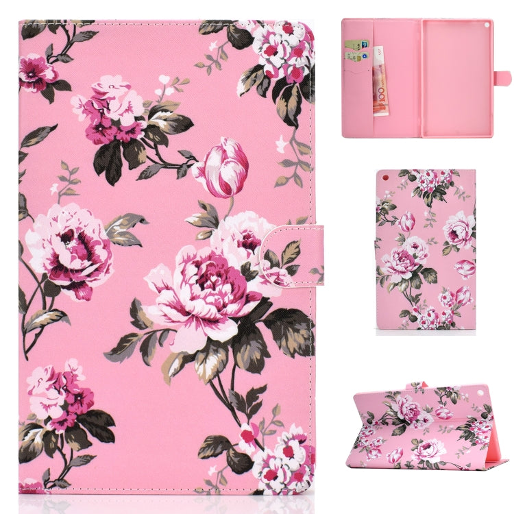 Colored Drawing Pattern Horizontal Flip PU Leather Case with Holder & Card Slot & Sleep / Wake-up Function, For Samsung Galaxy Tab S5e 10.5 T720 / T725, For Amazon Kindle Fire HD 8 2016/2017, For Amazon Kindle Fire HD 10 2017