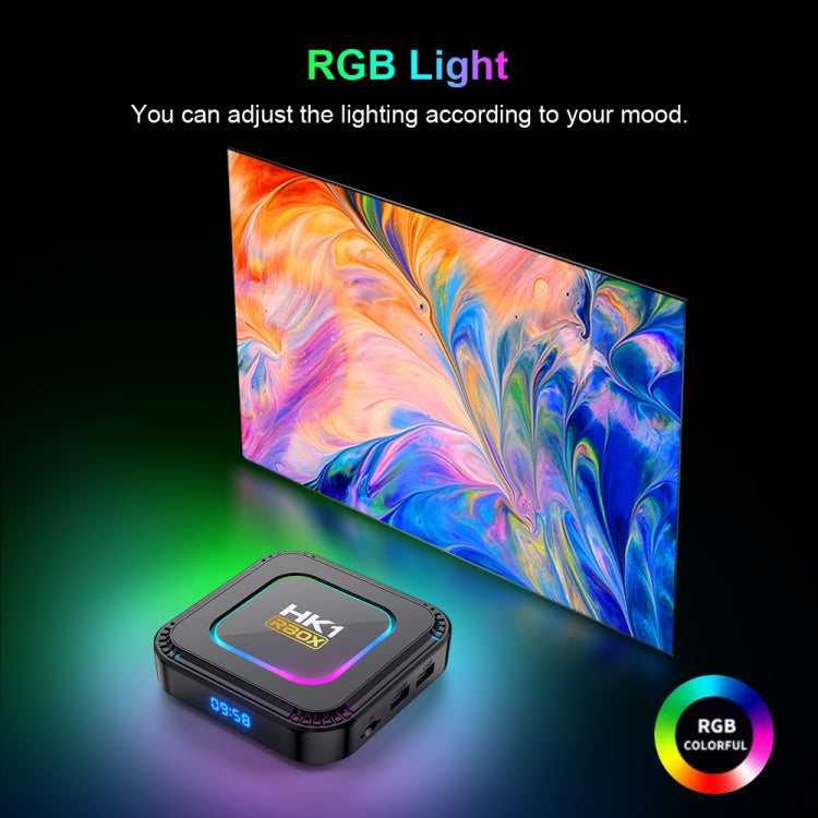 HK1 RBOX K8 8K Android 13.0 Smart TV Box with Remote Control, RK3528 Quad-Core, 2GB+16GB, 4GB+32GB, 4GB+64GB, 4GB+128GB