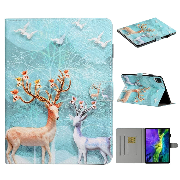 Colored Drawing Pattern Horizontal Flip PU Leather Case with Holder & Card Slot & Sleep / Wake-up Function, For iPad Pro 10.2 2021 / 2020 / 2019 / 10.5 (2019), For iPad Pro 11 inch (2020), For iPad 9.7 (2017/2018) & Air 2 & Air                         ...