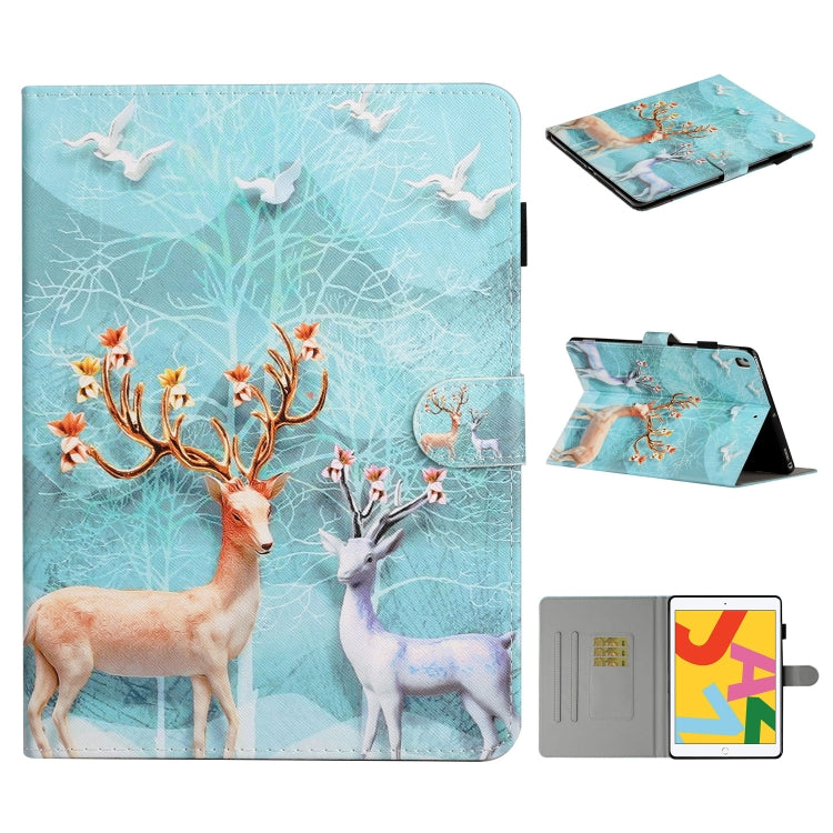 Colored Drawing Pattern Horizontal Flip PU Leather Case with Holder & Card Slot & Sleep / Wake-up Function, For iPad Pro 10.2 2021 / 2020 / 2019 / 10.5 (2019), For iPad Pro 11 inch (2020), For iPad 9.7 (2017/2018) & Air 2 & Air                         ...