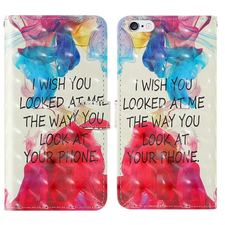 3D Painting Colored Drawing Pattern Horizontal Flip TPU + PU Leather Case with Holder & Card Slots & Wallet & Lanyard, For iPhone 6 / 6s, For iPhone 6 Plus / 6s Plus, For iPhone 7 / 8