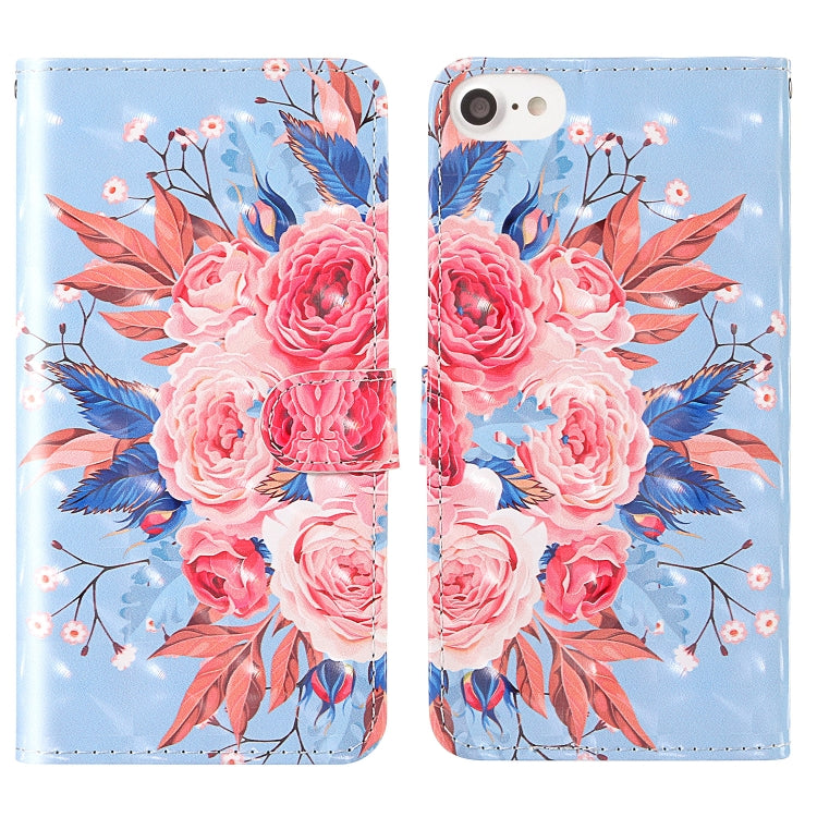 3D Painting Colored Drawing Pattern Horizontal Flip TPU + PU Leather Case with Holder & Card Slots & Wallet & Lanyard, For iPhone 6 / 6s, For iPhone 6 Plus / 6s Plus, For iPhone 7 / 8